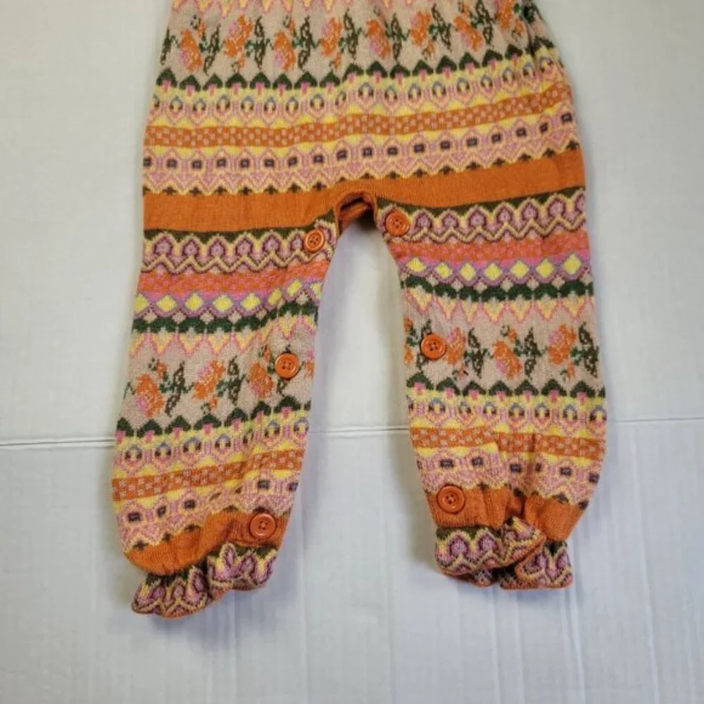 Matilda Jane Pumpkin Pie Romper Girls Size 6-12M Fall Knit One Piece